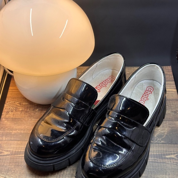 Black Patent Chunky Loafers - Picture 2 of 7